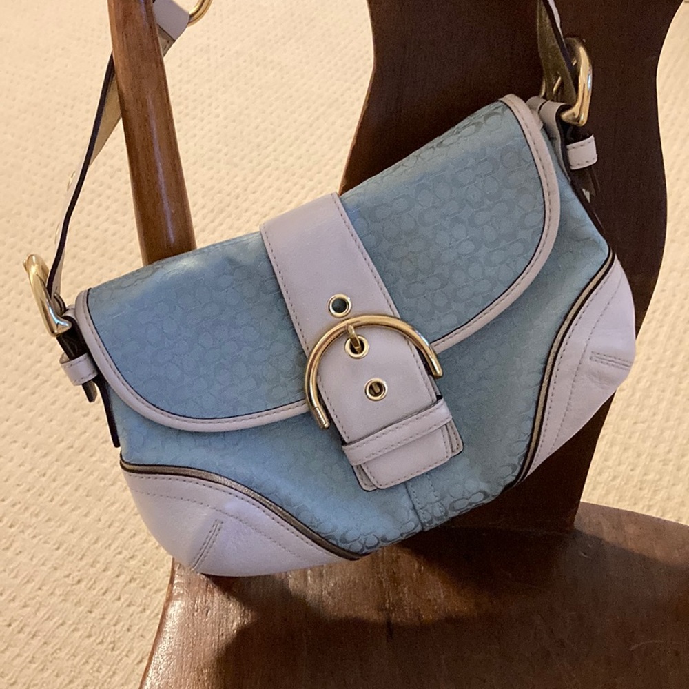 Blue Coach purse